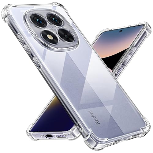 Tentoki für Xiaomi Redmi Note 14 Pro 5G hülle [Anti-Vergilbung] [Deutsche Material] [Ultra Dünn] handyhülle für xiaomi redmi Note 14 pro 5g - Durchsichtig