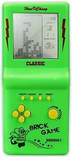 Deco Life® 3.5-inch Large Screen Retro Brick Game Console Built-in 23 Classic Games for Gamers and Children Portable Battery-Powered Handheld Gaming Console - Green