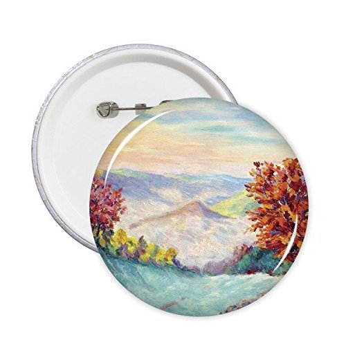 Broches rondes de montagne pour personnaliser un sac ou une veste lot de 5 badges multicolores