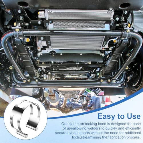 Image of 2.5 Inch Stainless Steel Exhaust Clamp, Universal for Welding and Exhaust Pipe Repair (2.5 inches)