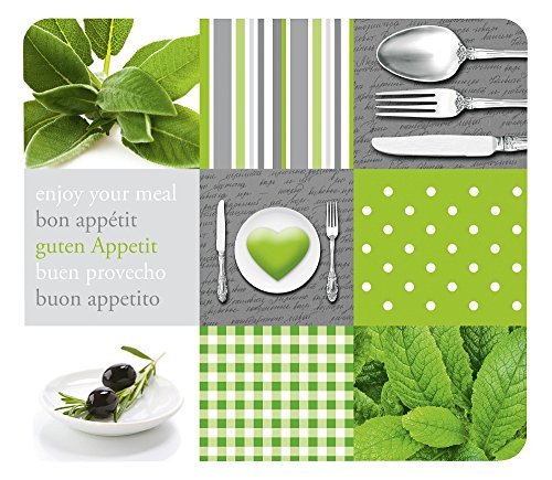 Preisvergleich Produktbild Herdabdeckplatte MENU aus Glas groß