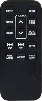 Replace Audio Remote fit for ZVOX Accuvoice TV Speaker AV157 AV120 AV455