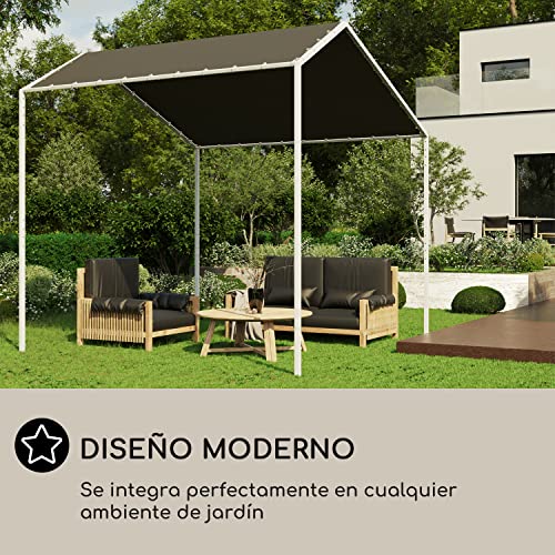 Blumfeldt Pergola con Techo 3 x 3 m, Pergolas de Jardin con Marco de Aluminio, Toldos Resistente al Aire e Impermeable, para Jardín, Patio, Terraza o BBQ, Cenadores Resistentes con Protección UV 50+ - imagen 5