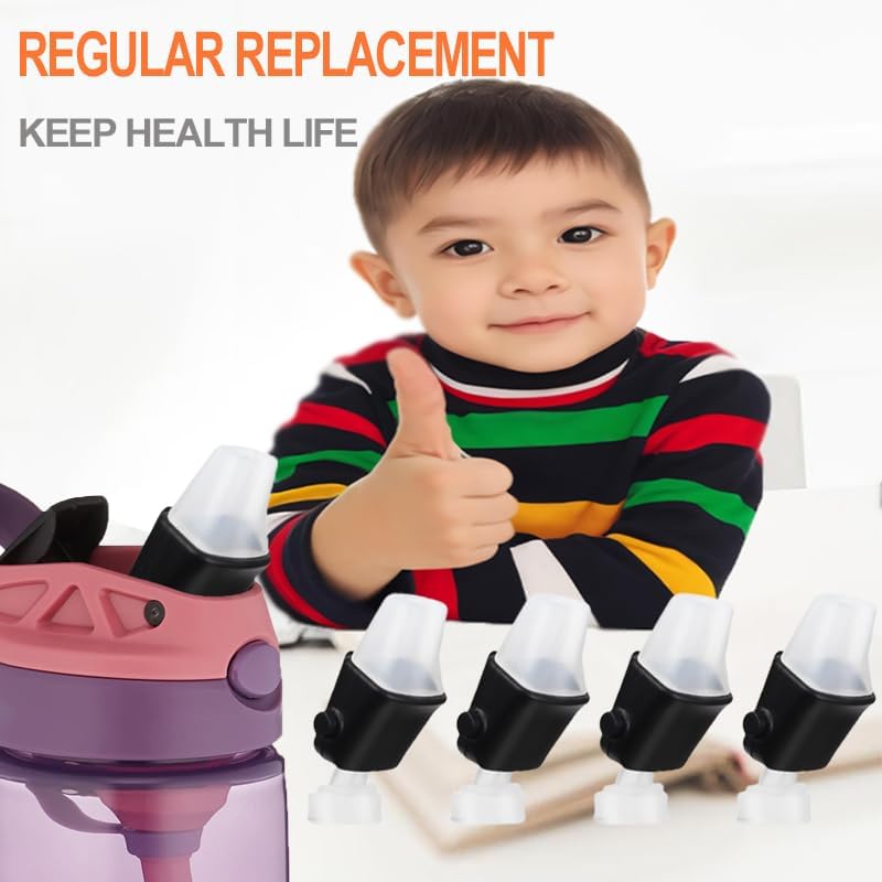 SNEGDO 4 Pcs Replacement Spout Compatible with Newest Contigo Aubrey Kids Water Bottle, Silicone Mouthpiece Replacement Parts Compatible with Contigo Kids Water Bottle (Bottle not Include) - Image 2