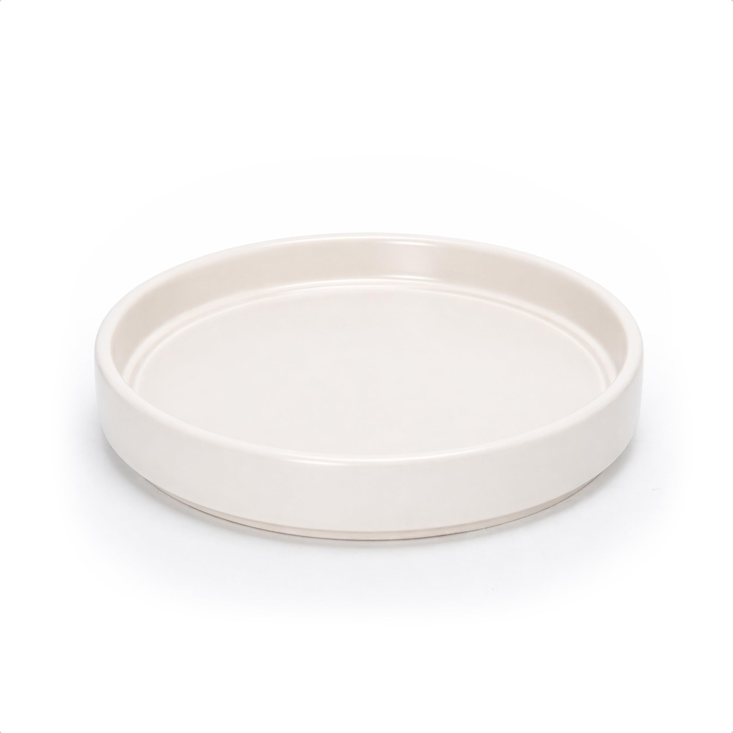 Black Ceramic Plant Saucer - Drainage Tray -14