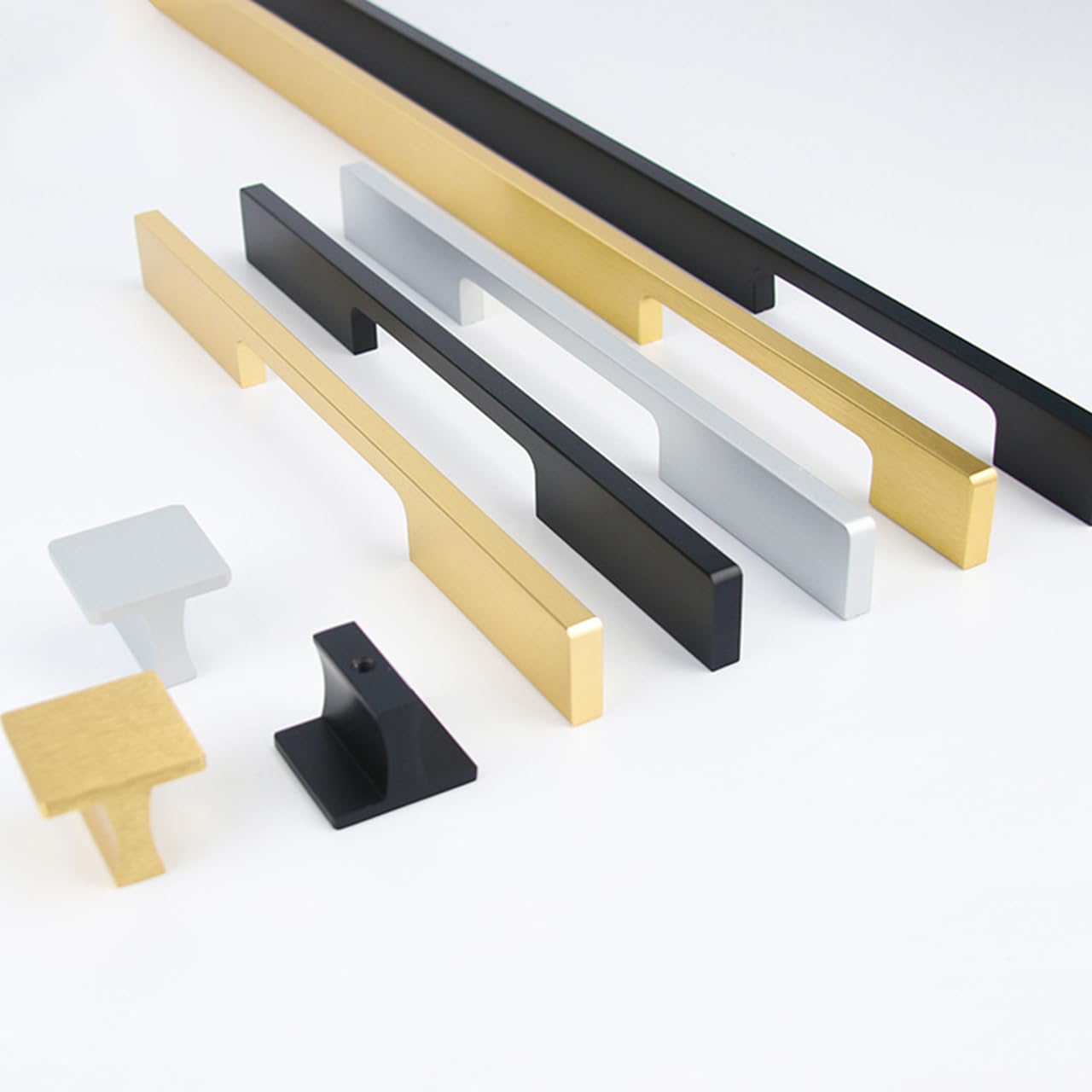 Aleación de Aluminio Manijas Para Muebles Tiradores Armarios Pomos Cajones Tiradores Cocina Manijas Tiradores de Puerta 2 Piezas (Aluminium,Length 1000mm)