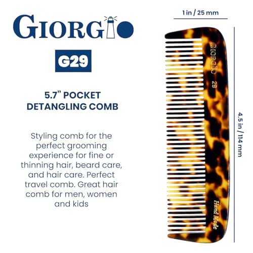 Peine de Bolsillo Fino Giorgio G29 para Hombre y Mujer miniatura 3
