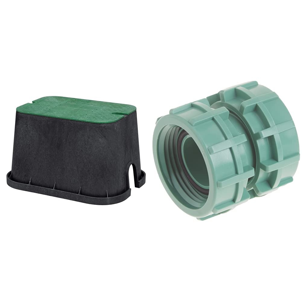 Photo 1 of (Used/see notes) Orbit 53212 12-Inch Sprinkler System Rectangular Valve Box, Black/Green