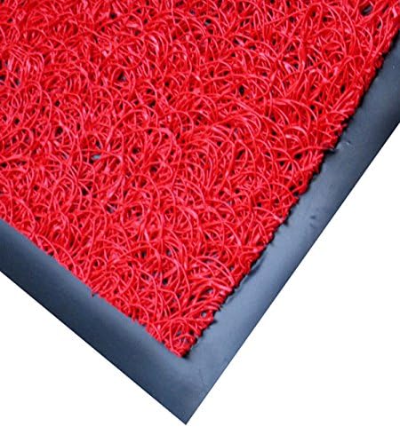 Miniatura 4 de American Floor Mats Malla de vinilo resistente para entrada, color rojo de 4 x 6 pies
