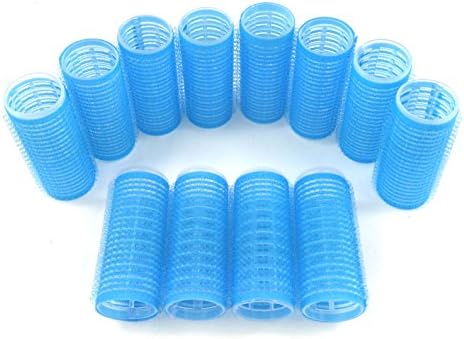Kamay's Small Size Hair Rollers Curlers Self Grip Holding, For Hairdressing, Design Gripping Sticky Cling Style For DIY Or Salon (25mm/1" 12PCS) Random Color