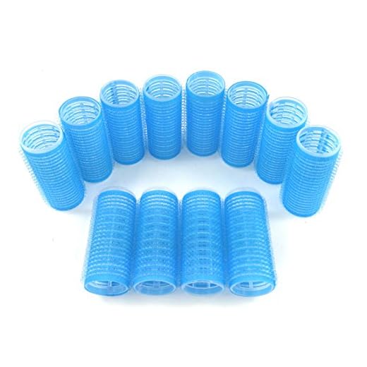 Kamay's Small Size Hair Rollers Curlers Self Grip Holding, For Hairdressing, Design Gripping Sticky Cling Style For DIY Or Salon (25mm/1" 12PCS) Random Color