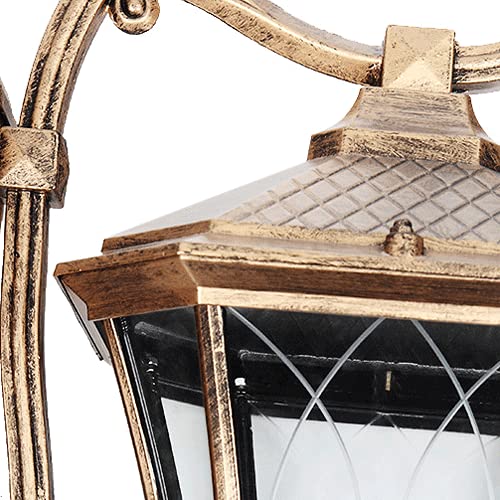 Lámpara de puerta exterior de estilo europeo retro para iluminar columnas de jardín 7