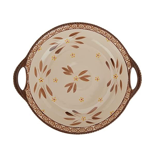 Temptations Round Centerpiece Bowl, 14"x13", Stoneware, Bake & Serve