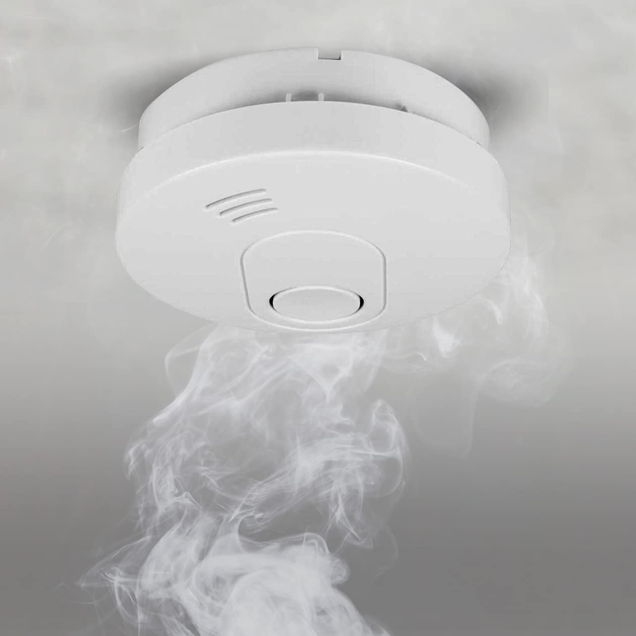 Slabo Detector de Humo/Detector de Incendios/Detector de Incendios con batería de 10 años y Sensor fotoeléctrico – Blanco - 8 Unidad