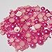 enForten 500pcs Rose Pink Assorted Mixed Sizes Flat Back Pearl Cabochon