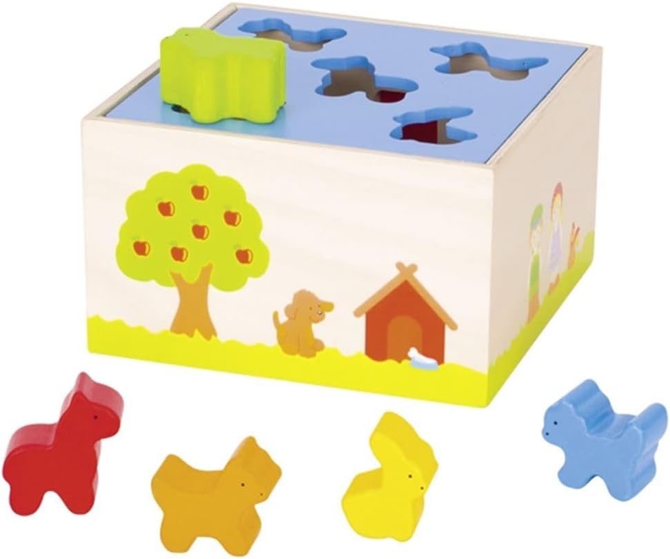 Goki 58665 Sortbox Farm Animals, Multicoloured