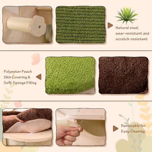 Estanterías de pared para gatos Tangkula 5 niveles miniatura 7