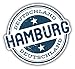 Hamburg City Germany Grunge Stamp Round Metal 0.75