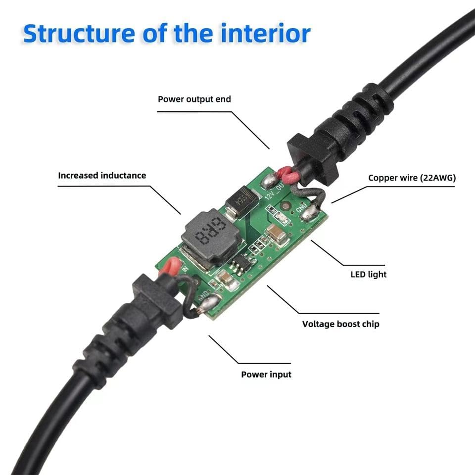 Image of BKN USB Type C 5V to 12V Car Cigarette Lighter Socket Female Converter Step up Cable for Driving Recorder GPS for Driving Recorder, Electronic Dog, Car Charger and Other Automotive Equipment