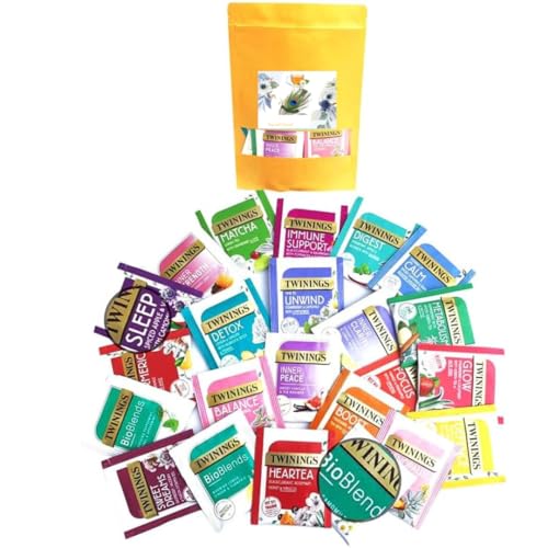 Twings Superblends Tea Fruit Herbal Tea Selection Gift Set – 23 Mixed Flavours of Superblends, Soulful Blends, BioBlends Mixed Collection Individually Wrapped tea bags Variety Pack Bags Twings Superblends Tea Fruit Herbal Tea Selection Gift Set – 23 Mixed Flavours of Superblends, Soulful Blends, BioBlends Mixed Collection Individually Wrapped tea bags Variety Pack Bags