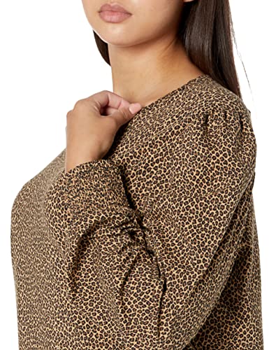 Image of Amazon Essentials Women's Long-Sleeve Crewneck Smocked Cuff T-Shirt