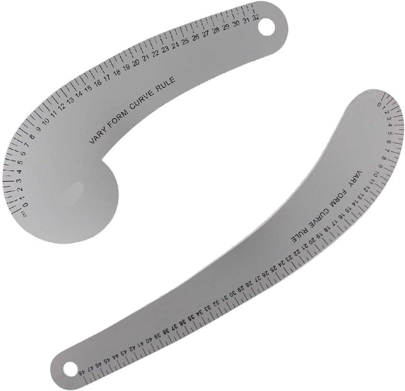 Metric Measuring Tool, Steel Ruler Metal Sewing Curve For Fashion Design, Pattern Making, & Metric System 32cm 48cm 60cm(4 Pieces a Set)