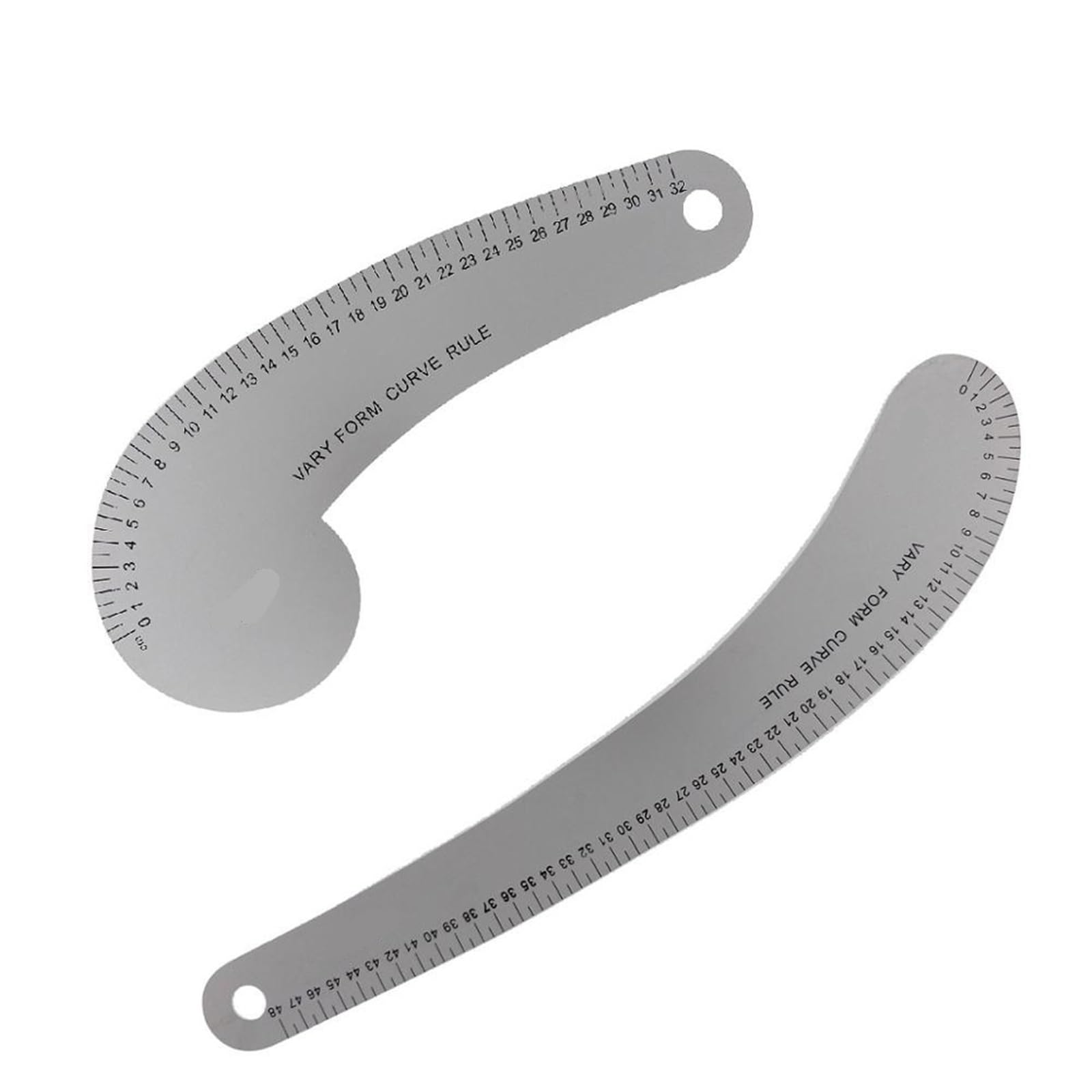 Steel Ruler Metal Sewing Curve Ruler For Design, Pattern Making, & Metric System 32cm 48cm 60cm(32cm and 48cm)