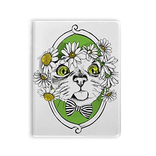 Carnet fleur chat pour animal domestique à couverture souple