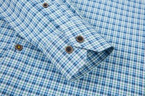 Alex Vando Mens Button Down Shirts Wrinkle Free 4-Way Stretch Print Business Casual Shirt