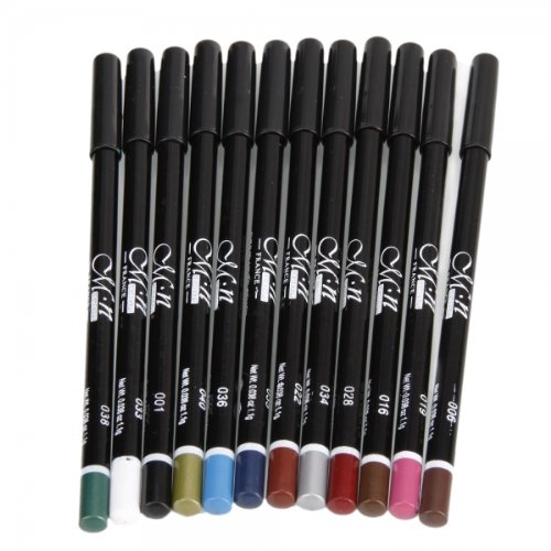 M.n Super Impermeable 12 Colores Delineador de Ojos Sombra Pluma 10006434