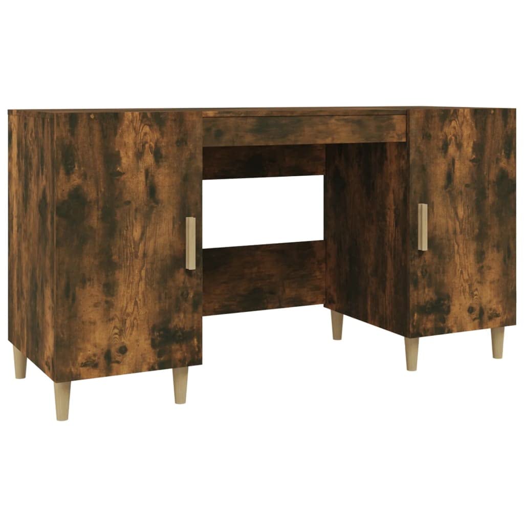 Scrivania con incenso, 140 x 50 x 75 cm, in legno di legno, tavolo da lavoro, scrivania ad angolo, per ufficio, studio, camera da letto, soggiorno A1