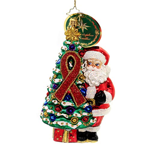 Christopher Radko AIDS Awareness Tree Christmas Ornament, Multicolor