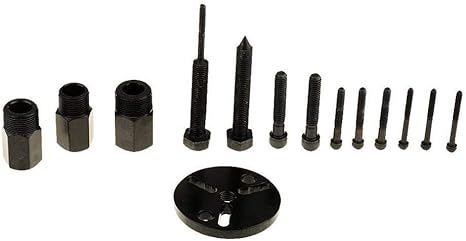 Amazon Co Jp Iinger 14個のカーエアコンコンプレッサークラッチa Cプラーリビルドリムーバーツールキットユニバーサルオートa Cコンプレッサーインストーラプラー 車 バイク