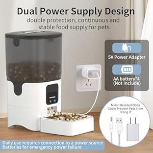Automatic Cat Feeders: Automatic Cat Food Dispenser with APP Control, Pet Feeder with Freshness Preservation, Timed Cat Feeders for Dry Food, 1-30 Meals Per Day for Cats (6L/25Cup)