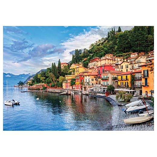 1000 Piece Large Jigsaw Puzzle - Lake Como, Italy - Puzzles for Adults and Teens - 29 x 20 Inches