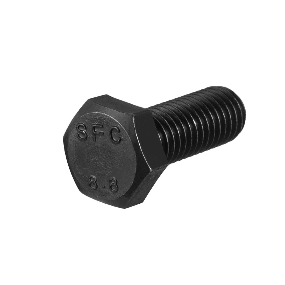 uxcell M10x20mm Hex Head Screw Bolts Fastener Grade 8.8 Carbon Steel Black 10pcs