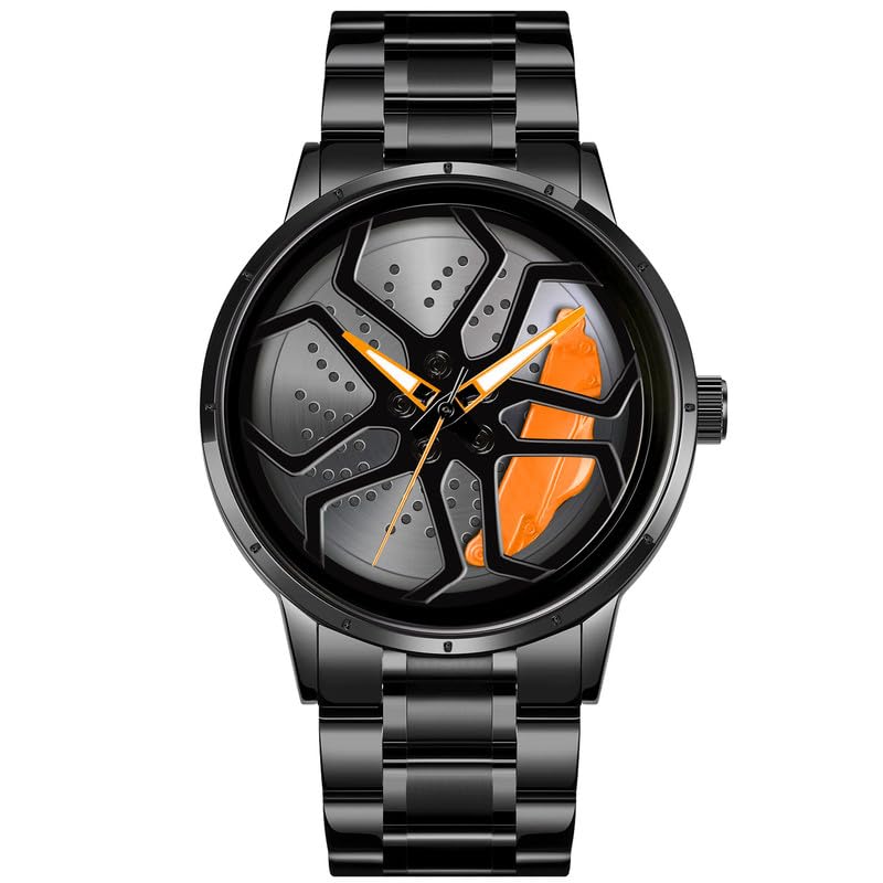 IMPERIOUS Mens Watch New Wheels Rolling Analog Stainless Steel || Quartz Movement || Water Resistant Wristwatch | Men Spinning Car Sports Wheel Rotating Watch - White (B0DD3W6L7Z) Amazon Price History, Amazon Price Tracker
