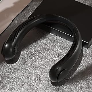 Wisada Portable Hands Free Neck Fan,Lazy Hanging Neck Fan 62 Wraparound Air Outlets USB Rechargeable Hanging Personal Fan Speed Quiet, Leafless Necklace Fan for Outdoor Home Sports Travel