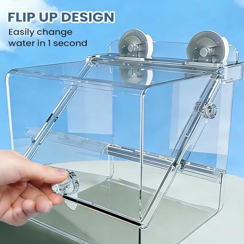 Distributeur de nourriture pour oiseaux design transparent compact léger - 8