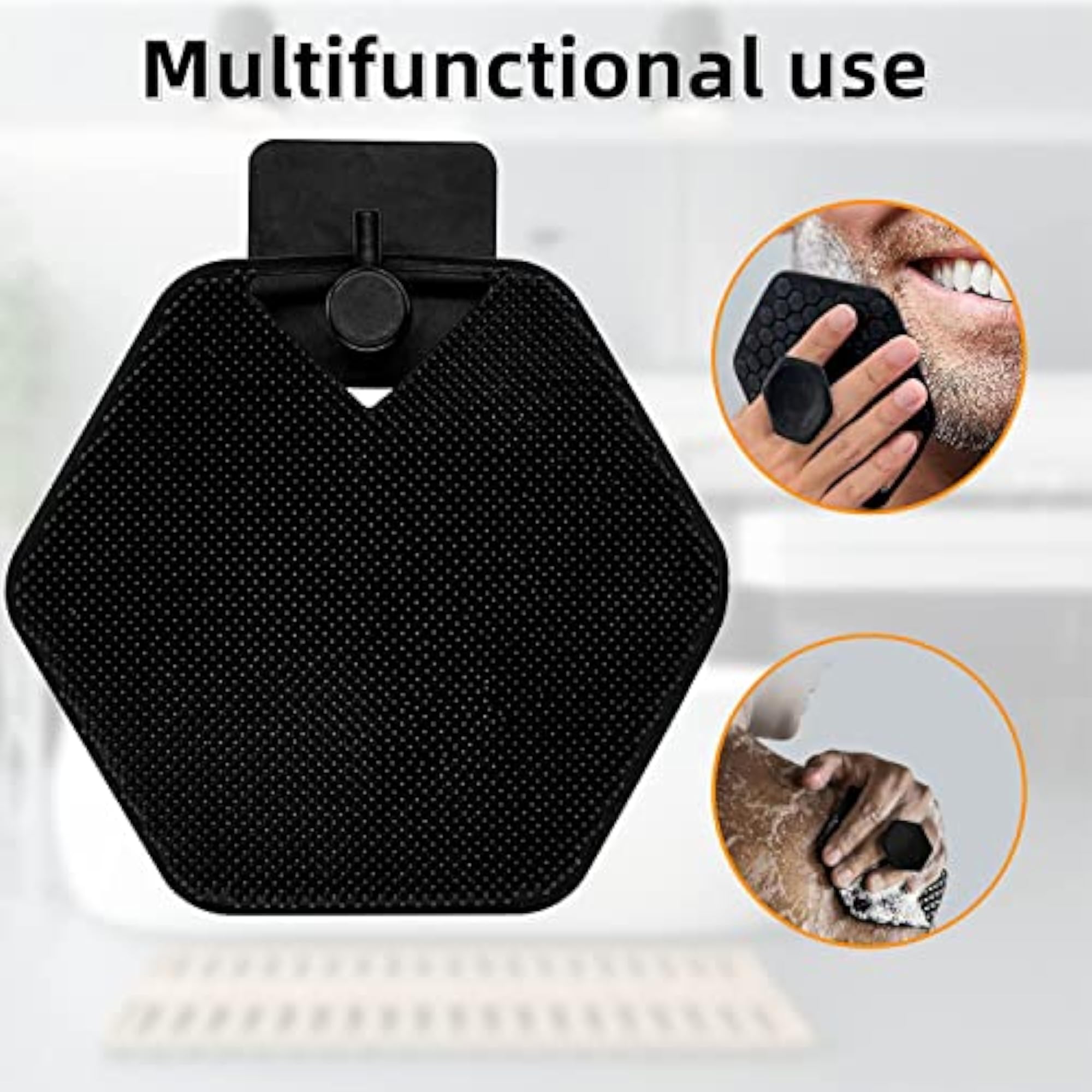 Soft Silicone Body Scrubber & Storage Hook, Handheld