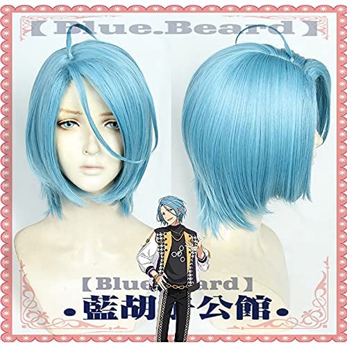 Game Ensemblestars Es Crazy B Himeru Cosplay Wig Blue Short Heat Resistant Synthetic Hair Wigs
