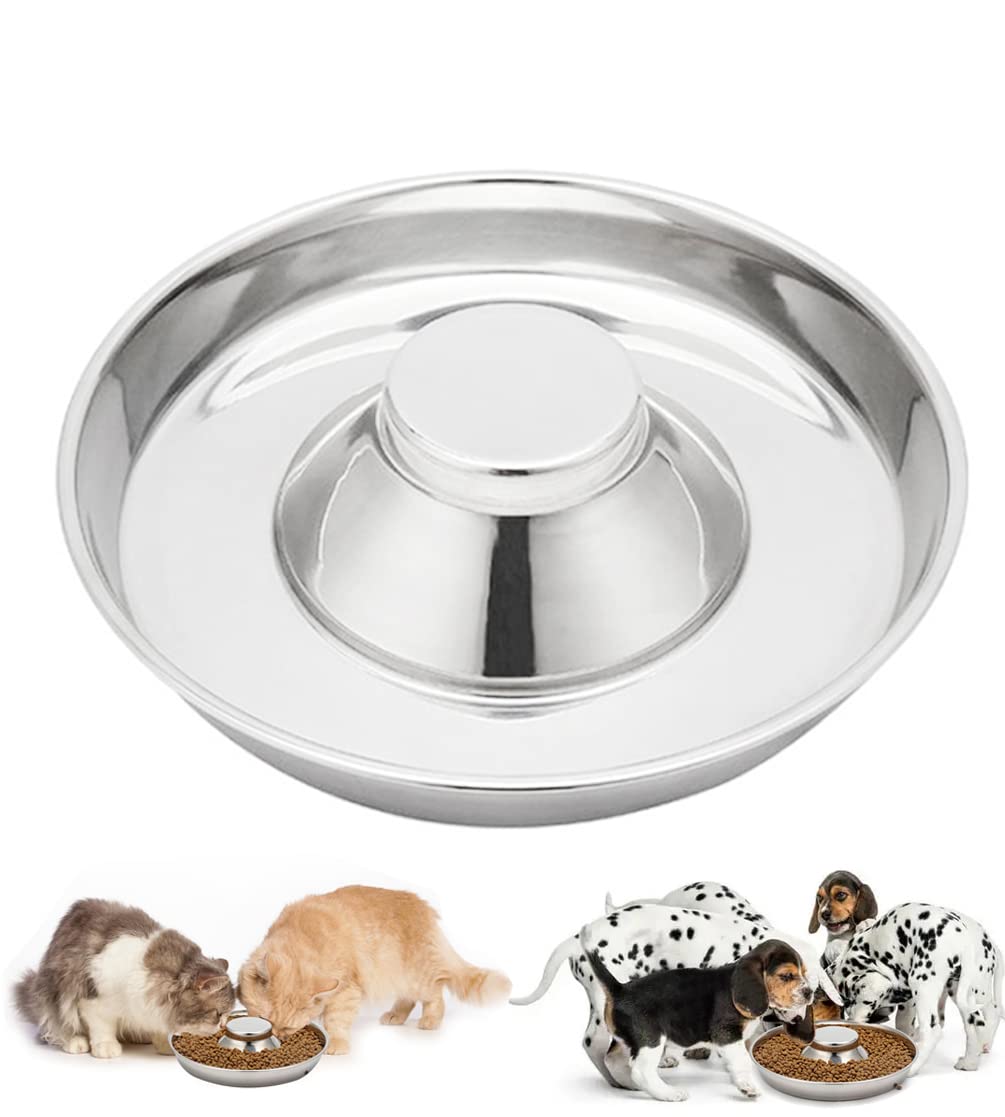 Puppy Slow Feed Bowl Puppy Weaning Bowl,Dog Feeder Bowl Whelping Dishes,Slow Feed Bowl Stops Dog Food Gulping Bloat and Rapid Eating Puppy Dish for Small Medium Large Dogs