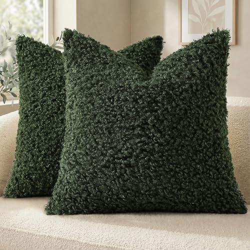 Amazon.com: decorUhome Pack of 2 Throw Pillow Covers 24x24 Inch, Faux ...