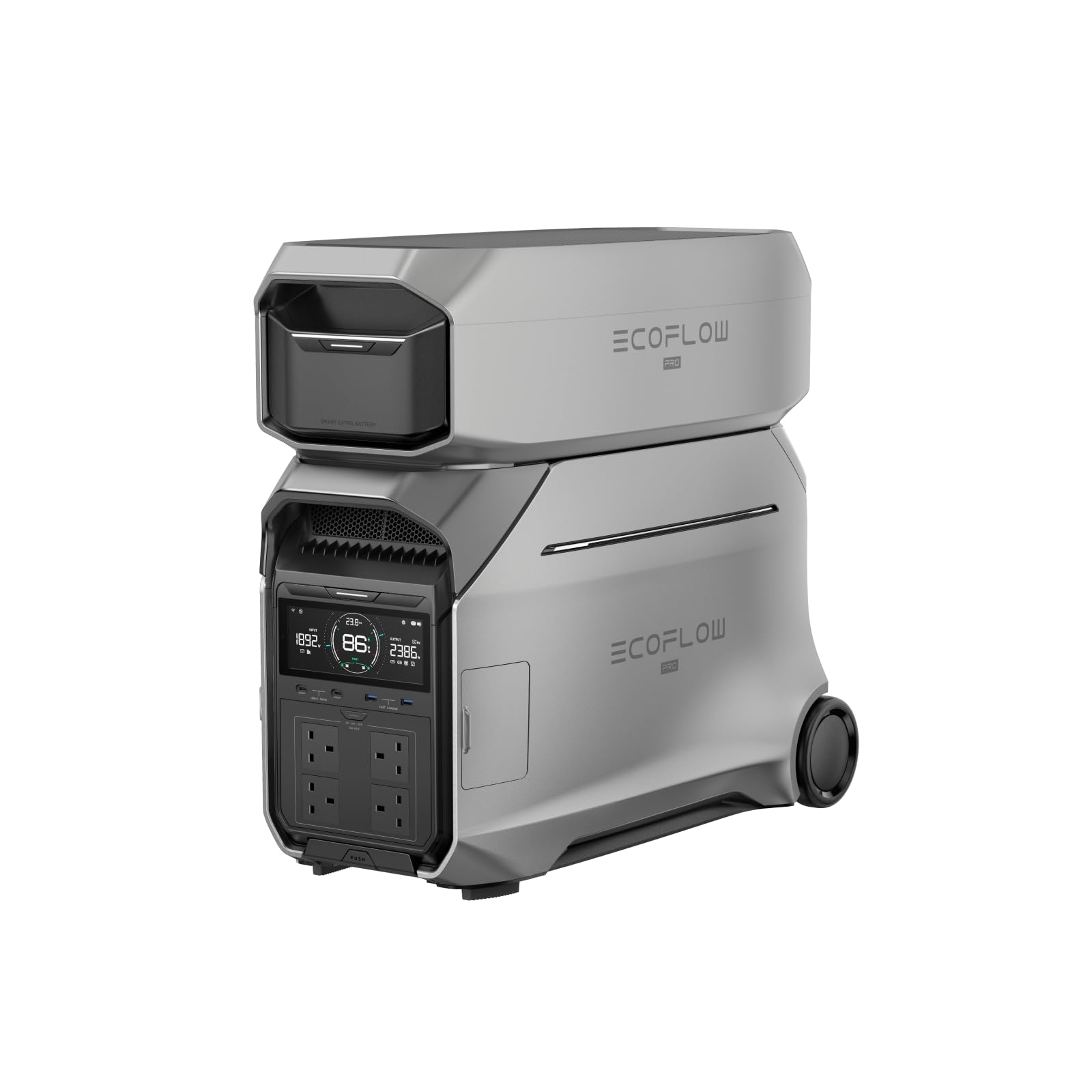 Ef Ecoflow Delta Pro 3 Portable Power Station With Extra Battery, 8Kwh, Ac Output 230V 4000W, The Product Is Unused, Only Part Of The Packaging Is Defective (Renewed)