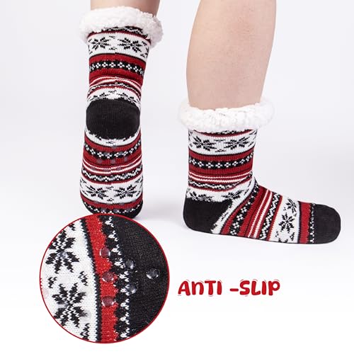 Cozy Slipper Fuzzy Socks - Easter Basket Gifts for Adults, Gifts for Mothers Days, Warm & Non-Slip Winter Cabin Home Socks2