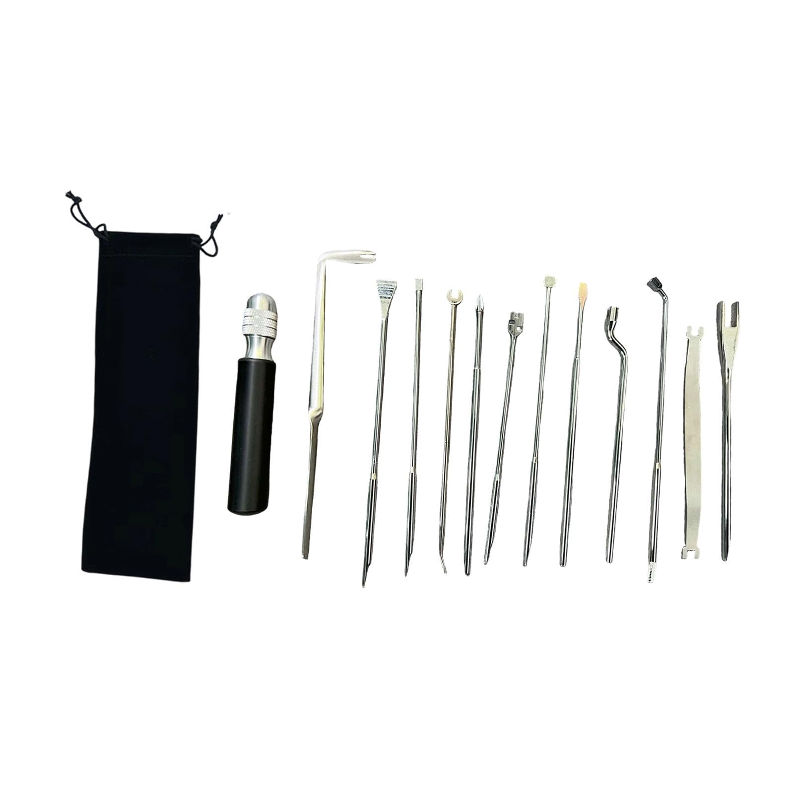 Piano Reguliergriff Reparatur Werkzeug Kit mit Luthier Werkzeug Metall Schraubenzieher Zubehör für Instrumentenbauer Profimusiker Musikzimmer Klavieru, 13-teilig