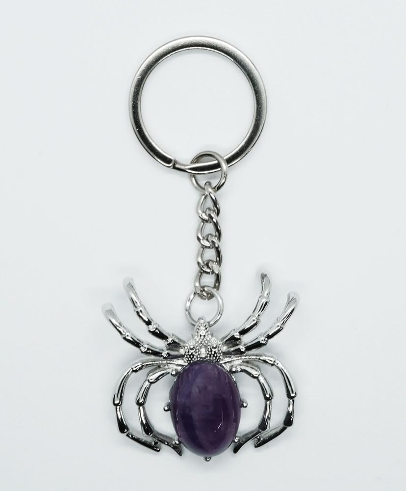 Cleopatra Amethyst Keyring Spider