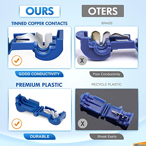image for Nilight 360PCS T-Tap Wire Connectors Self-Stripping Quick Splice Elect