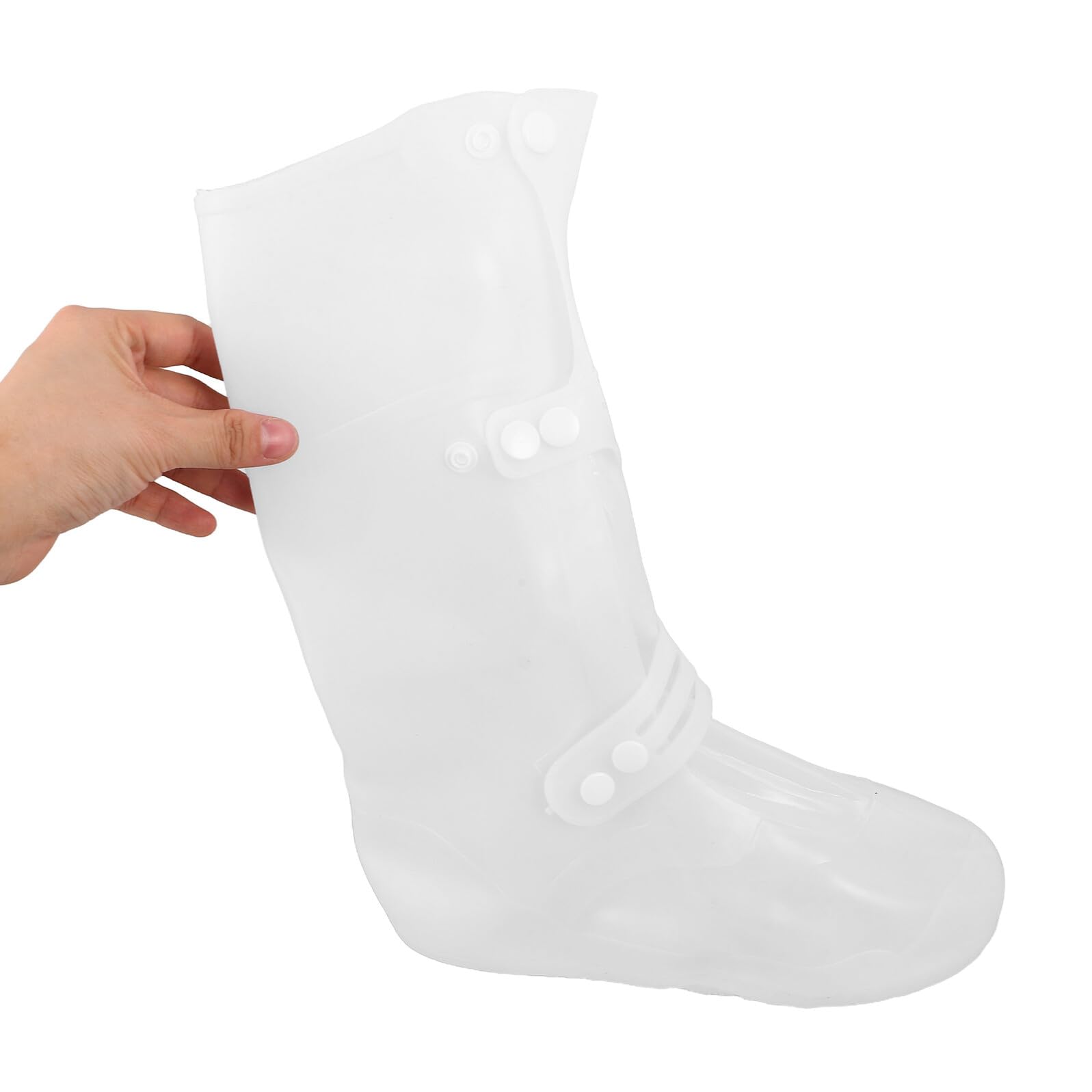 Guêtres Imperméables Réglables pour Chaussures, 1 Paire, Blanc, Pvc