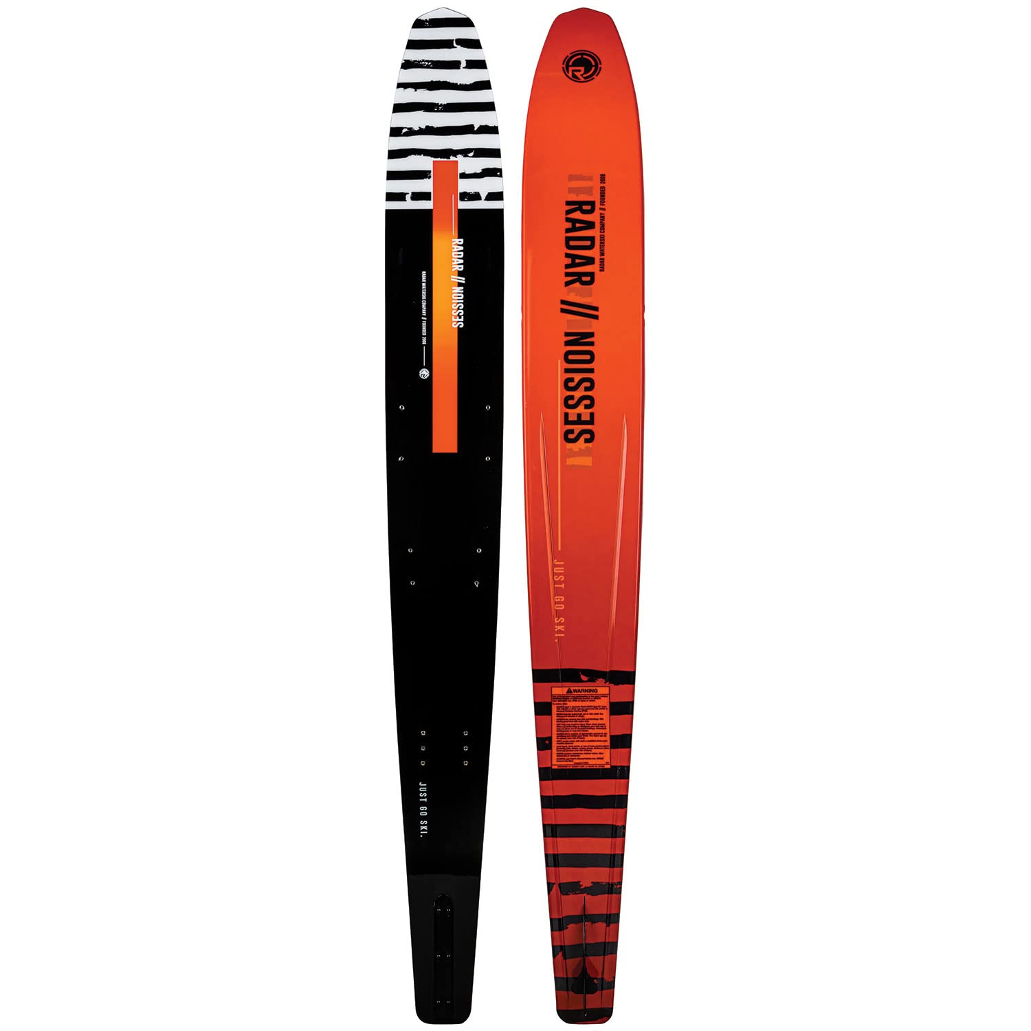 Radar Session Waterski, Gun Metal/Orange, 65